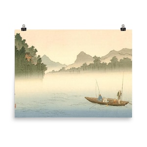 Drei Fischer von Koho Shoda Poster - Vintage Japanischer Kunstdruck, Nautische Wanddekoration, Einzigartiges Kunstwerk für Zuhause
