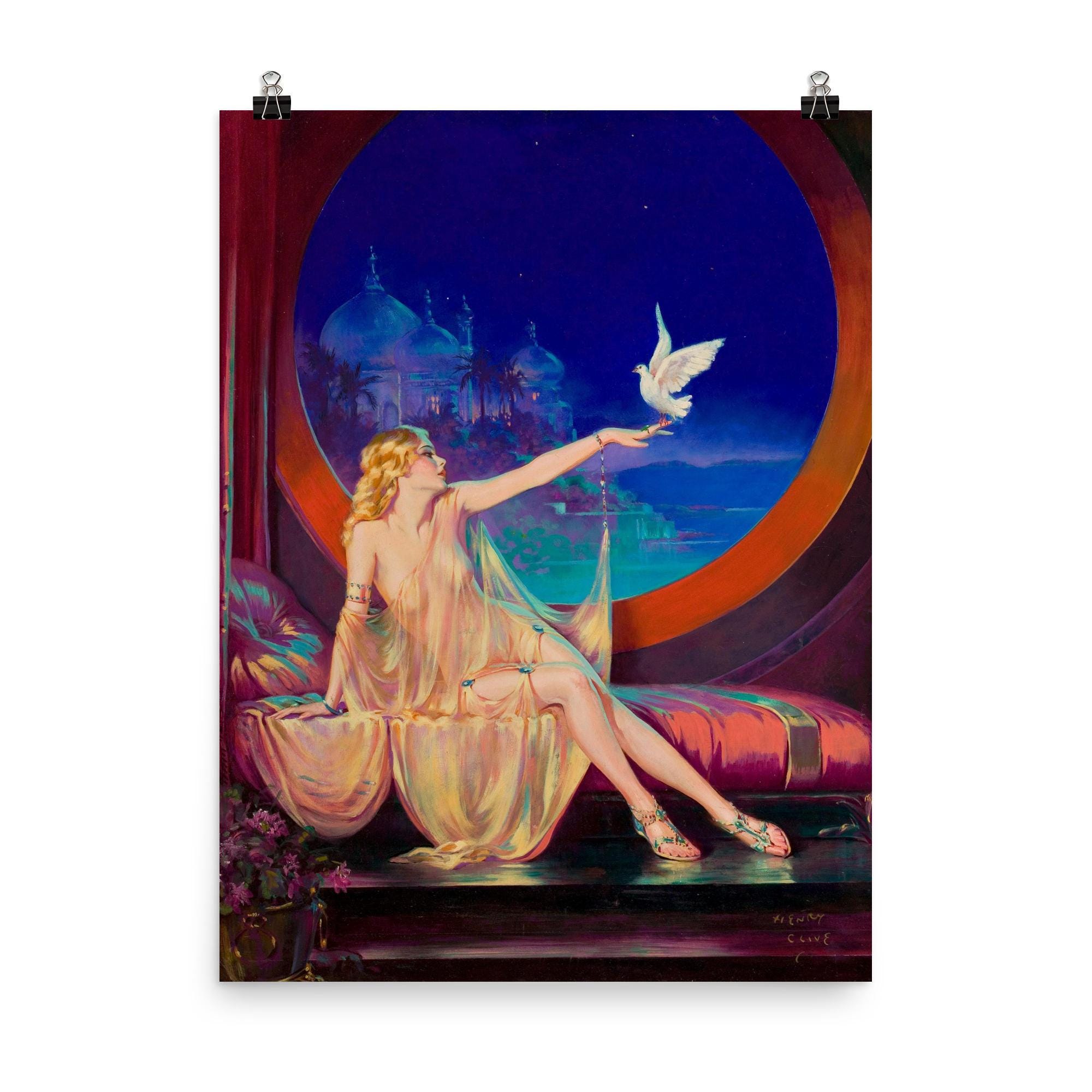 Vintage 1925 Sultana Art Deco Poster Print by Henry Clive
