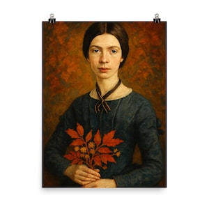 Impression d'affiche vintage d'Emily Dickinson - Art mural littéraire déco pour les amateurs de livres - Cadeau unique pour les amateurs de poésie