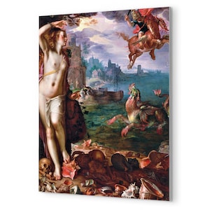 Impresión en metal de Perseo y Andrómeda: Joachim Wtewael Arte Barroco