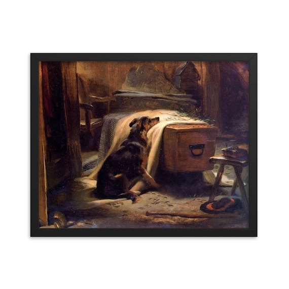 エドウィン・ランドシーア作「オールド・シェパードの主席喪主」額入り