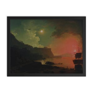 Vesuvius Framed Art Print: Joseph Wright of Derby Volcano Landscape