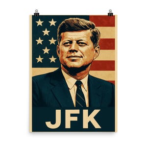 JFK Poster: Vintage Style John F. Kennedy Wall Art