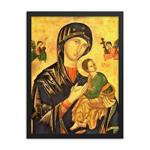 Our Lady Of Perpetual Help Virgin Mary Framed Print