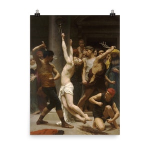 Biczowanie naszego Pana Jezusa Chrystusa autorstwa Williama-Adolphe'a Bouguereau Plakat