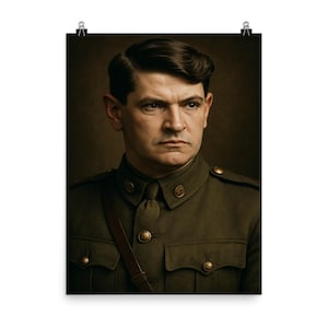 Michael Collins Portrait Poster: Irish History Wall Art