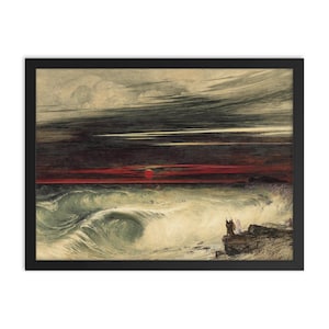 Framed John Martin Art Print: The Destruction of Pharaoh’s Host, Historical Wall Decor
