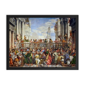 Framed Wedding at Cana by Veronese Print – Renaissance Art Wall Decor, Classic Italian Painting, Gift-Ready Elegant Home Accent