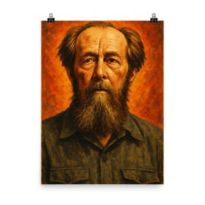 Aleksandr Solzhenitsyn Poster Print: Literary Icon Vintage Wall Art