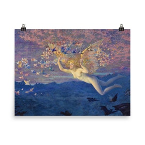 Wings Of The Morning By Edward Robert Hughes Poster Print