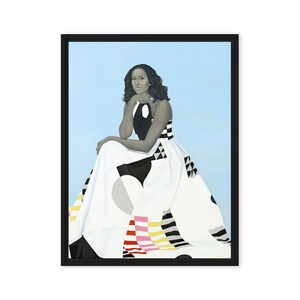 First Lady Michelle Obama Framed Canvas Print - Canvas Wall Art