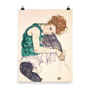 Egon Schiele Seated Woman Art Print: Expressionist Home Decor