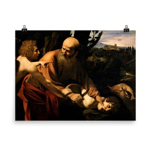 Sacrifice of Isaac by Caravaggio Poster Print