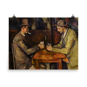 De kaartspelers door Paul Cezanne Poster Print