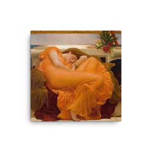 Flaming June by Frederic Leighton Canvas Print - Canvas Wall Art