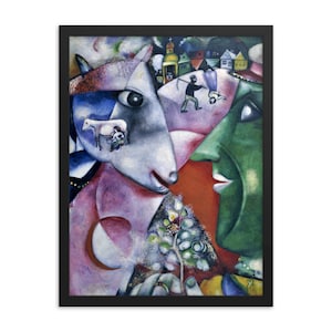 I and the Village by Marc Chagall Framed Print