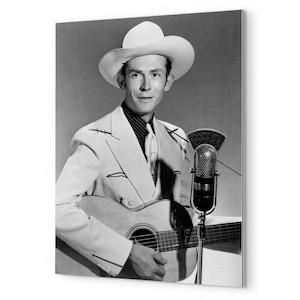 Hank Williams Metal Print: Vintage Country Music Legend Portrait Wall Art