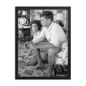 JFK & Jackie Framed Print: Vintage Presidential Wall Art