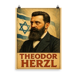 Theodor Herzl Poster Print: Inspiring Judaica Wall Art