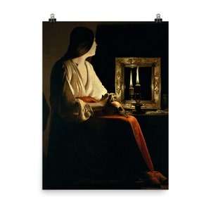La Magdalena Penitente por Georges de La Tour Impresión de carteles