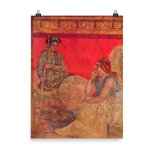Roman Fresco Wall Art | Villa of Publius Fannius Synistor | 1st Century BCE Poster Print | Unique Historical Decor