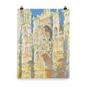 Rouen Cathedral, West Facade by Claude Monet Poster Print