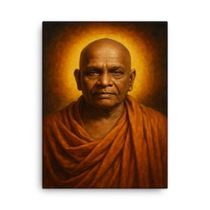 Bhagawan Nityananda Canvas Print – Sacred Indian Spiritual Wall Art, Divine Guru Home Decor, Enlightenment Gift