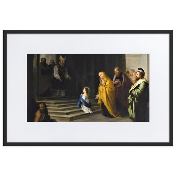 The Presentation of Mary by Bartolome Esteban Murillo Framed Print with Mat