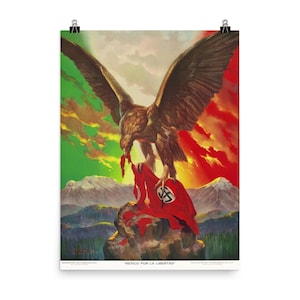 Vintage Mexico for Liberty 1942 Poster Print: Historical Patriotic Wall Art