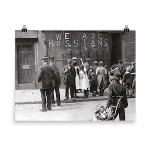 Historic 1915 London Shop Sign Wall Art - Unique Anti-German Protest Poster Print - Vintage British History Decor