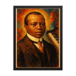 Scott Joplin Framed Print: Vintage Jazz Composer Portrait, Ready to Hang