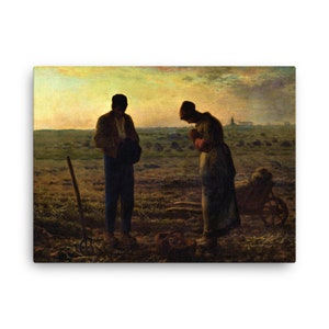 The Angelus by Jean-Francois Millet Canvas Print - Canvas Wall Art