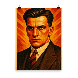 Bold Vladimir Mayakovsky Poster Print - Iconic Russian Poet Wall Art - Unique Vintage Literary Decor for Home Office