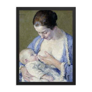 Gari Melchers &quot;Mother and Child&quot; Framed Art Print: Elegant Motherhood Wall Decor