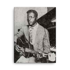 Blind Willie Johnson Canvas Print: Iconic Blues Gospel Portrait Wall Art
