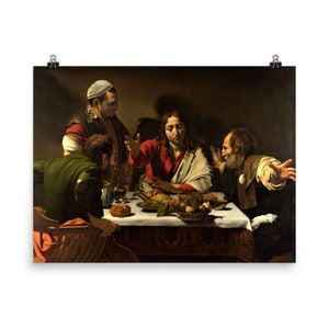 Supper at Emmaus by Caravaggio Poster Print