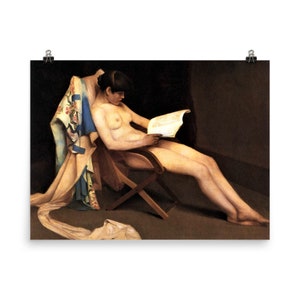 The Reading Girl by Theodore Roussel Poster Print