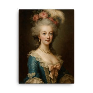 Marie Antoinette Canvas Print: Vintage French Rococo Portrait