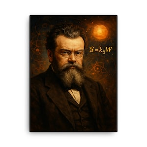 Ludwig Boltzmann Canvas Print – Iconic Physicist Wall Art, Science Décor, Inspirational Scientist Gift