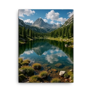 Triglav Seven Lakes Valley Canvas Print: Slovenia Alpine Wall Art