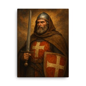 Egas Moniz o Aio Canvas Print: Medieval Portuguese Noble Portrait