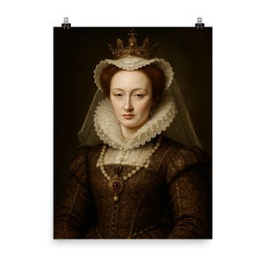 Mary Queen of Scots Portrait: Elegant Tudor History Poster