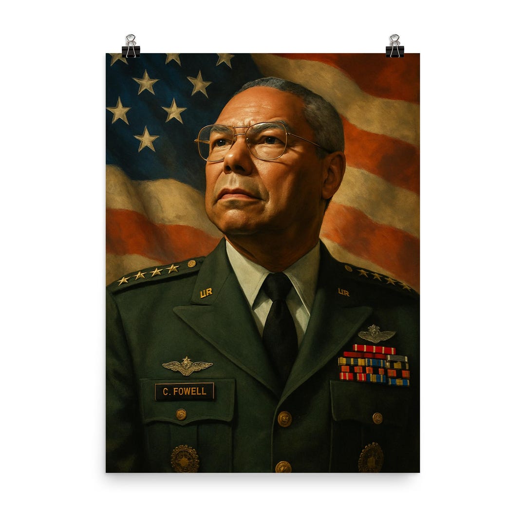 Colin Powell Tribute Wall Art Poster Print | Inspiring Leadership Decor ...