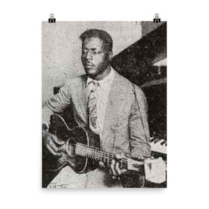 Blind Willie Johnson Poster Print: Gospel Blues Legend Portrait Wall Art