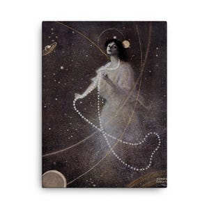 New Constellation von Sewell Collin 1910 Leinwanddruck - Vintage Astronomie Kunst, himmlische Wohndekoration, einzigartige Sternenkarte