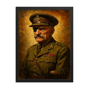 Adrian Carton de Wiart Framed Print – Unique Historical Wall Art, Military Decor Gift, Vintage Portrait, Ready to Hang, World War Hero Art