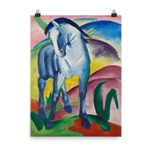 Blue Horse I by Franz Marc Poster Print