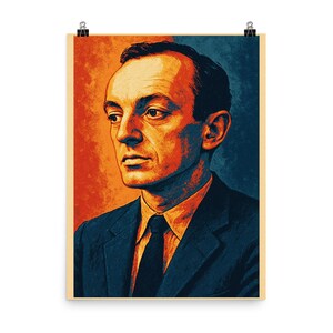 Impression d'affiche de Frank O'Hara - art mural poésie vintage pour lettrés - cadeau artistique unique de décoration d'intérieur pour les amateurs de lecture