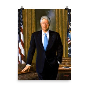 Bill Clinton Official Painting Poster Print