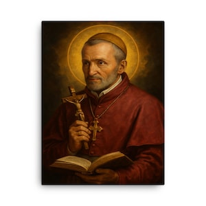 Saint Alphonsus Liguori Canvas Print – Catholic Saint Wall Art, Inspirational Home Decor, Unique Religious Gift
